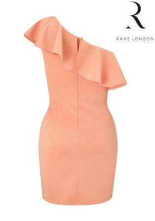 Rare One Shoulder Frill Midi Dress